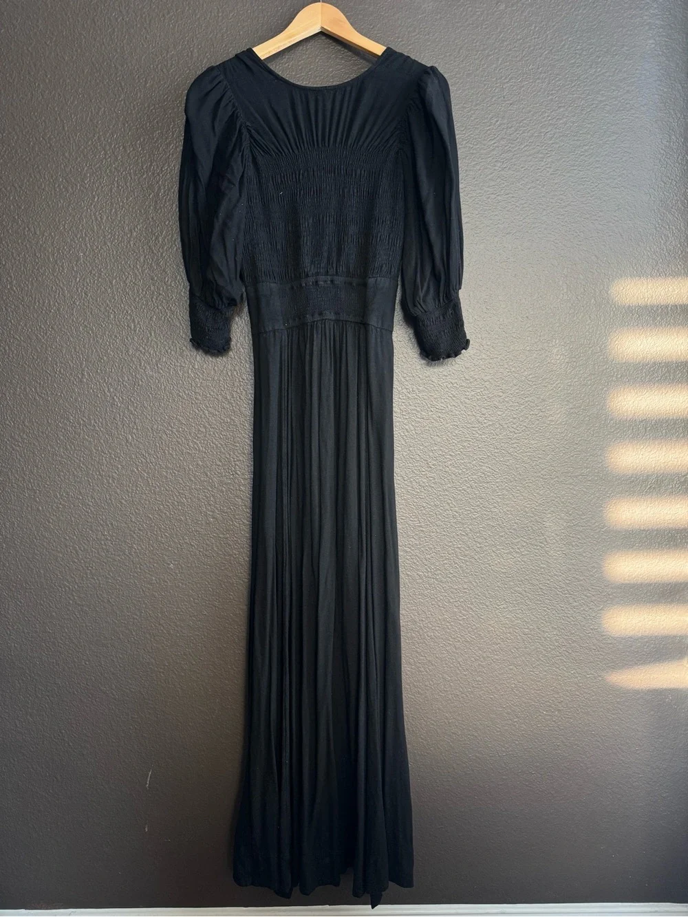 Free People Black string of hearts cutout Maxi Dress